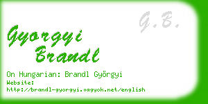 gyorgyi brandl business card