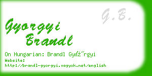 gyorgyi brandl business card